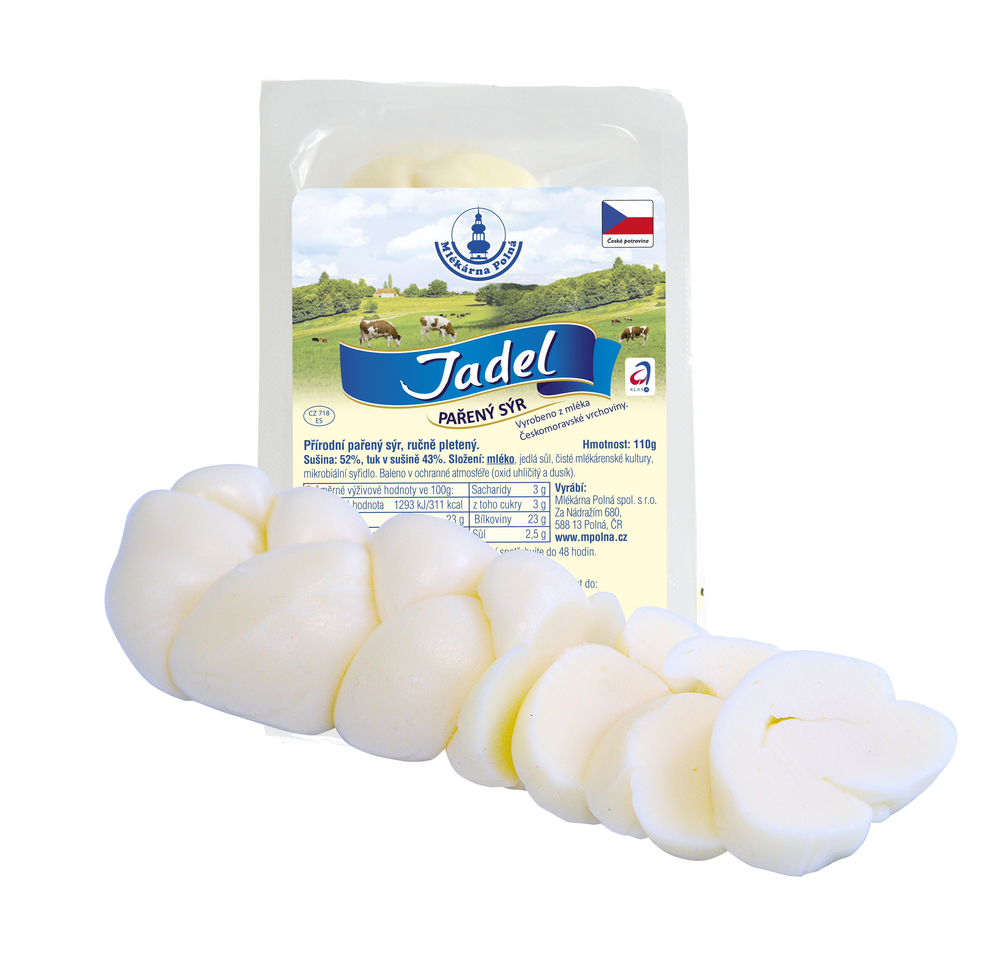 obrázek Jadel přírodní pařený ručně pletený sýr 110&nbsp;g